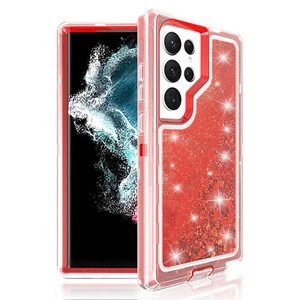 For Samsung S23 Ultra S22 Plus S21 S20 Note20 S10 S9 Girls Liquid Glitter Case - Picture 1 of 55