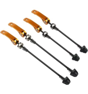 Black/Blue Quick Release Bicycle Hub Front & Rear Bicycle Axle Hollow Shaft Gold - Picture 1 of 5