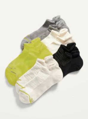 Old Navy 女式 5 件装活动运动船袜 - 均码全新带包装 — 第 1/4 张图片