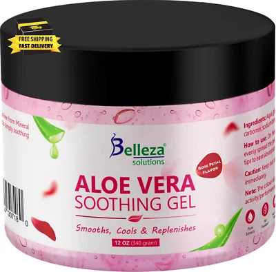 Aloe Vera Soothing Gel from Freshly Cut 100% Pure Aloe - Big 12Oz - Vegan, Unsce - Image 1 of 4