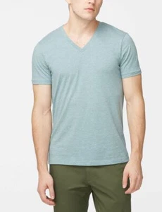 A|X Armani Exchange Men's Short Sleeve Pima Cotton V-Neck T-Shirt, Light Blue,S. - Picture 1 of 5