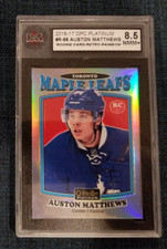 Auston Matthews 2016-17 OPC Platinum Retro Rookie Rainbow Maple Leafs KSA 8.5