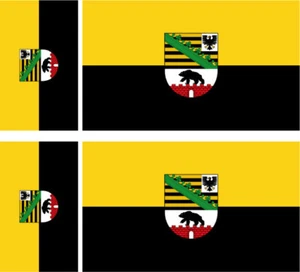 ALLEMAGNE Lot 4 Vinyl Stiker autocollant Drapeau flag Saxony-Anhalt - Bild 1 von 1