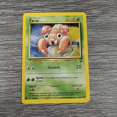 Paras 85/130 Base Set 2 - Common Pokemon Card TCG - WOTC  - Image 1 of 2