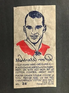 DON MARSHALL 1962-63 YORK IRON-ON TRANSFER  NO 28  VG+     60912 - Picture 1 of 2