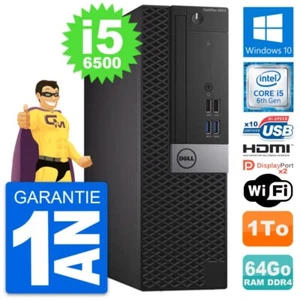 PC Dell Optiplex 5050 SFF Intel i5-6500 RAM 64Go Scheibe 1To HDMI Windows 10 - Bild 1 von 7