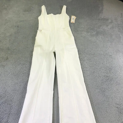 Macacão jeans Alice + Olivia feminino 24 branco chels espartilho jeans - Imagem 1 de 4