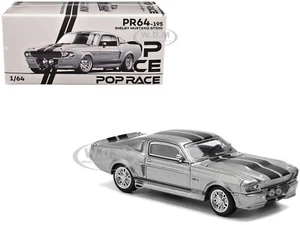 SHELBY MUSTANG GT500 GRAU METALLIC 1/64 DIECAST MODELLAUTO VON POP RACE PR640195 - Bild 1 von 8