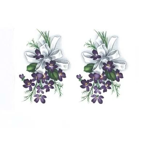 Violet Bouquet Overglaze Ceramic Decals - Picture 1 of 1