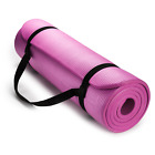 Yoga Mat 15mm Thick Exercise Mat Gym Workout Fitness Pilates Home Non Slip NBR