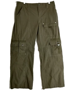 Faded Rose Hose Damen XL Army Green Cargo Seven Pockets 100% Baumwolle #2064 - Bild 1 von 13