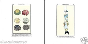STAMPA COSTUMES PARISIENS 1912 CARTONCINO FMR FRANCO MARIA RICCI 21X22 MODA 9 10 - Picture 1 of 1
