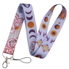 Vintage Sun Moon Phone Strap Lanyard ID Card Holder Neck Strap Keychain RoSU