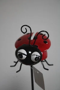 Gartenstecker aus Metall "Marienkäfer", Gesamthöhe 76 cm, Käfer 9 x 7 x 8 cm - Bild 1 von 4