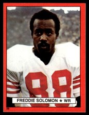 1981 TOPPS RED BORDER STICKERS FREDDIE SOLOMON SAN FRANCISCO 49ERS #25