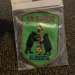 JASPER VINTAGE Alberta Canada con toppa cucita orso - Foto 1 di 2