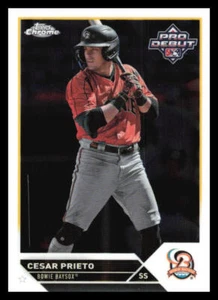 2023 Topps Pro Debut Chrome Cesar Prieto PDC-16 Bowie Baysox - Picture 1 of 2