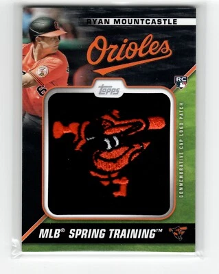 Ryan Mountcastle RC 2021 Topps 1st RC Cap Logo Patch Card Black #/299 Orioles - Image 1 of 2