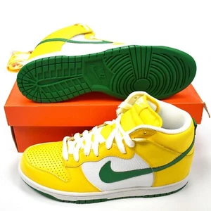 NWT Nike Dunk High Pine Green Varsity Maize White Packers 10 Mens 2008 AUTHENTIC - Picture 1 of 12