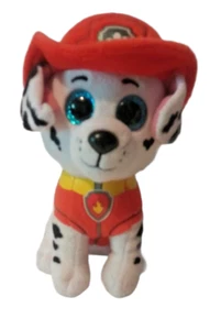 TY Marshall Paw Patrol Dalmatian Dog Plush 7" White Red Hat Shirt - Picture 1 of 3