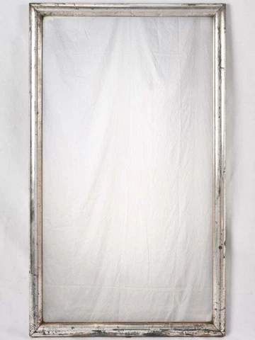 Rectangular Louis XVI mirror w/ silver frame 39¾" x 23¾" Cover