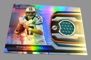 Tarjeta de fútbol americano 2013 Bowman Ryan Tannehill auténtica camiseta reliquia #BR-RT Dolphins - Imagen 1 de 11