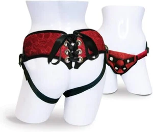 SPORTSHEETS®️ RED LACE CORSETTE STRAP-ON Red - Picture 1 of 1