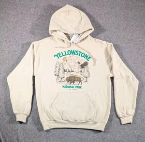 Rue21 Hoodie Cotton Fleece Ivory Sweatshirt YellowStone National Park Medium - Picture 1 of 7