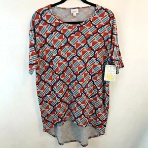 LuLaRoe Irma Púrpura Rojo Gris Azul Rayas Militar Rango Geométrico TALLA XXS 2XS NUEVO CON ETIQUETAS - Imagen 1 de 8