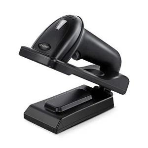 2D QR Code Handheld Barcode Scanner Drahtlose Bluetooth PDF417 Scanner W/ Stehen - Picture 1 of 18