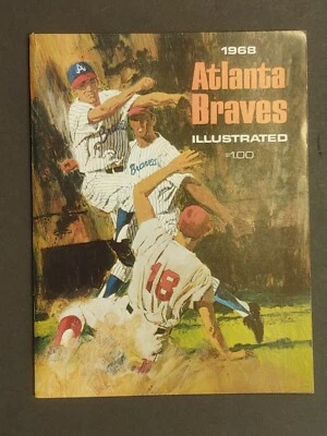 1968 ATLANTA BRAVES MLB BASEBALL YEARBOOK HANK AARON - Image 1 of 4
