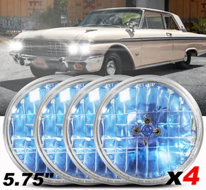 4x 5.75" 5-3/4 inch Round Headlights Hi-Lo DRL for 1962-1974 Ford Galaxie 500 - Picture 1 of 10