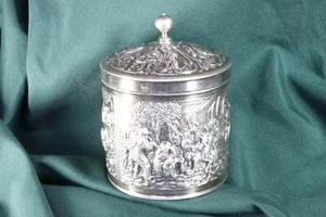 Caja holandesa tabaquera. Plateada. DE. Dutch tobacco box. Silver plated. - Imagen 1 de 9
