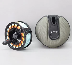 Orvis Mach V # 9/11 Large Arbour Fly Reel + Case + Hardy Line - Picture 1 of 9