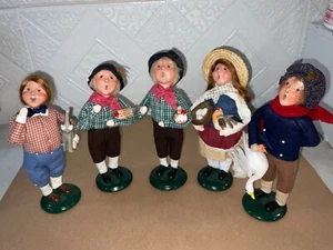 Various Years Byers Choice Caroler Fall Harvest Children Set of 5 Children 9” - Picture 1 of 17