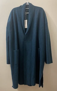 Cappotto Eileen Fisher Alpine leggero lana bollita con PIN Medium nuovo con etichette $498 - Foto 1 di 3