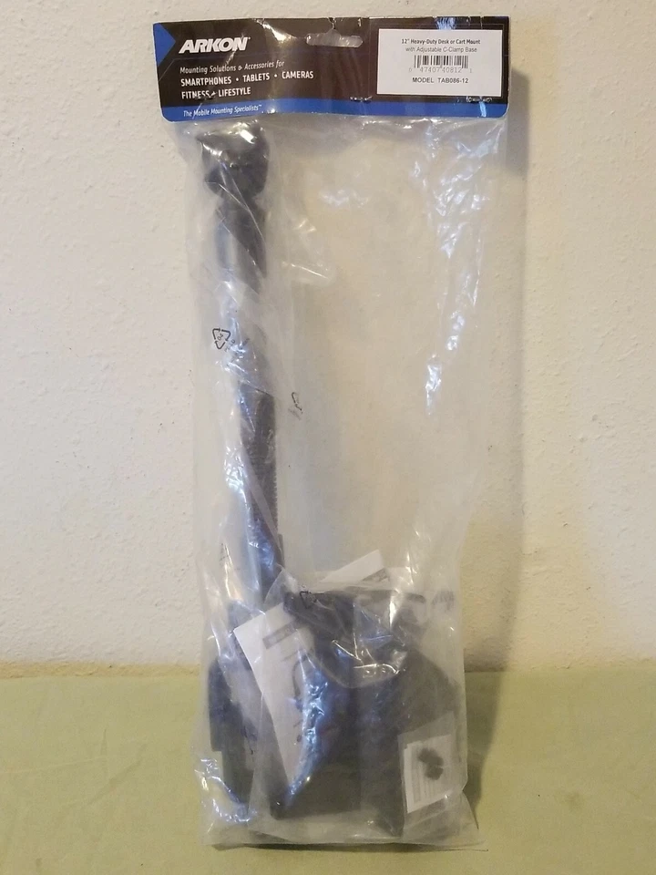 Arkon Tab086-12 Heavy Duty Tablet Clamp Mount With 12 Inch Neck for iPad Pro