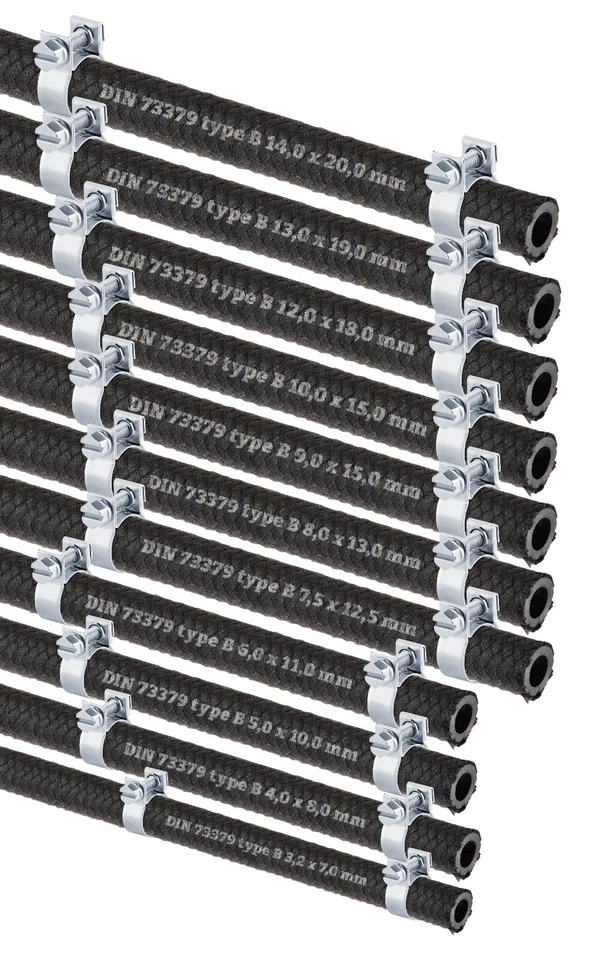 Dieselschlauch Benzinschlauch Kraftstoffschlauch DIN-73379-B ink W1 Mini Schelle - Bild 1 von 1