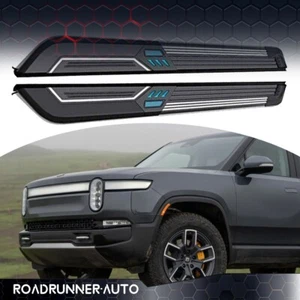 2Pcs Fixed Running Board Nerf Bar Side Step for Rivian R1T R1S 2022 2023 2024 - Imagen 1 de 6