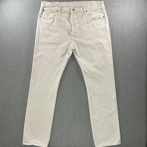 Levi's 501XX Button Fly White Denim Jeans Men’s size 38x34 - 501 XX 100% Cotton - Picture 1 of 14