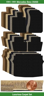 Juego de alfombrillas Lloyd Custom Luxe para Mercedes-Benz 350SD 1991 (5 piezas) #XUO Foto 1 de 4