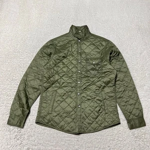 Criquet Quiltd Jacket Men Small Green Snaps Lightweight Western Austin Texas - Picture 1 of 14