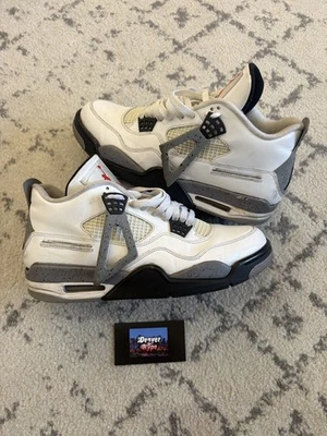 Talla 9.5-Air Jordan 4 Retro Blanco Cemento 2012 Usado 308497-103 LEER DESCRIPCIÓN  Foto 1 de 4