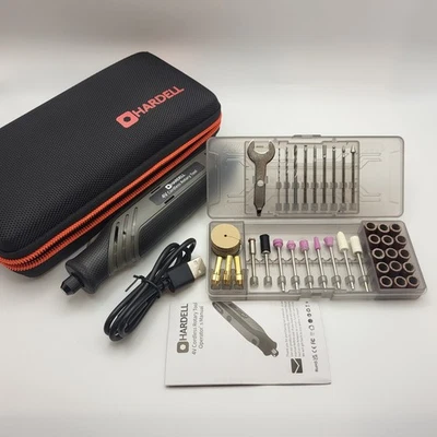HARDELL Mini Cordless Rotary Tool, USB Charging, 5-Speed Rotary Tool Kit 1500mAh