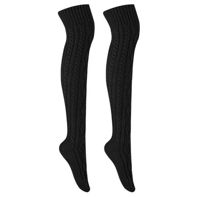 Women's Knit Over knee Long Boot Socks Winter Thigh High Stockings Leg Warmers - Image 1 of 4