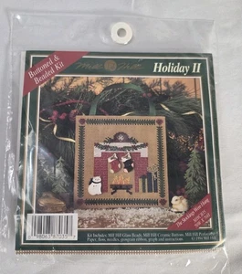 Mill Hill Buttoned & Beaded Kit The Stockings Were Hung Holiday II Christmas Vtg - Picture 1 of 8