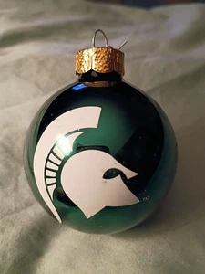 Michigan State Spartans Glaskugel WEIHNACHTSSCHMUCK 2,5" - Bild 1 von 5