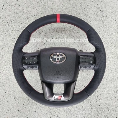 Toyota Hilux GR Sport Steering Wheel Red Stitching Fortuner Tacoma Genuine OEM - Image 1 of 4