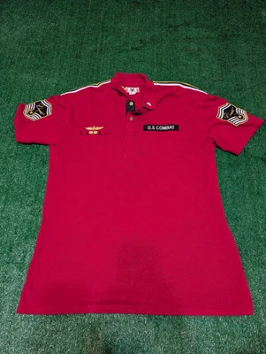 Polo rojo militar real para hombre, talla XL (leer por defectos) Foto 1 de 4