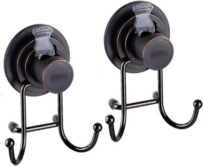 Ganchos para ventosa a vácuo JiePai gancho para toalha de banho (2 pacotes) - bronze  - Imagem 1 de 4